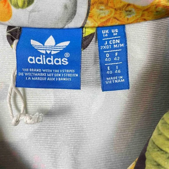 Adidas Original Fruit Bowl Floral Firebird Track Jacket Womens Size M - Picture 3 of 10